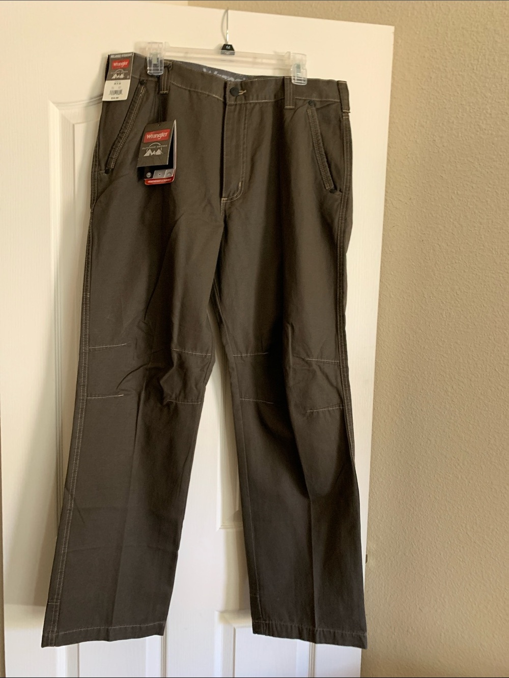 Wrangler Men's Dark Brown Cargo Work Pants
